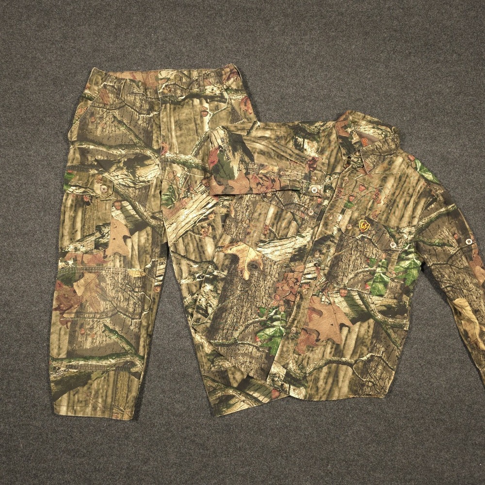 Game Winner Youth Camo Set Button Shirt Sz Small Pants‎ Sz 12 Hunting Camouflage